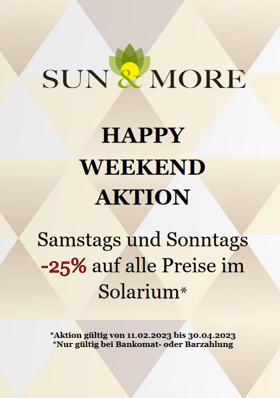 Sun&More Happy Weekend Aktion